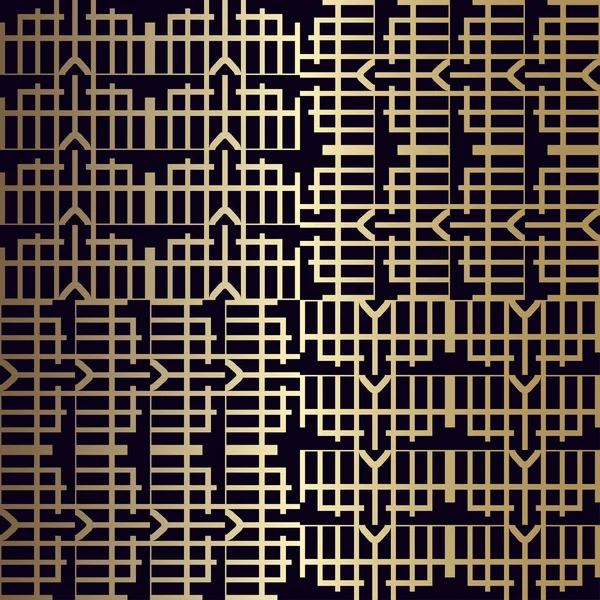 Altın gradyan ile 1920'lerin art deco retro vintage tarzı desen. Vektör çizim.