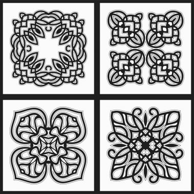 Lüks süs logolar ayarlayın. Vektör çizim