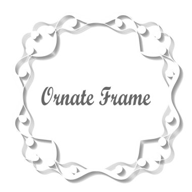 Vektör tasarımı için dekoratif unsur. Metin için yer çerçeve şablonu. Güzel çiçek sınır. Dantel dekor. Zarif sanat için doğum günü ve düğün davetiye, tebrik kartı.