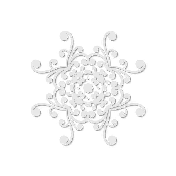 Logotipo gris ornamental de lujo, estilizado geométrico flor. Signo geométrico simple . — Vector de stock