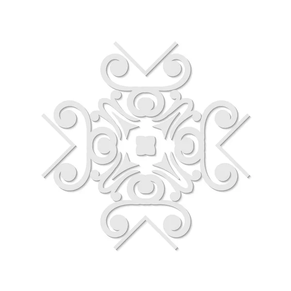 Luxuriöse ornamentale graue Logo, Blume geometrische Stilisierung. einfaches geometrisches Zeichen. — Stockvektor