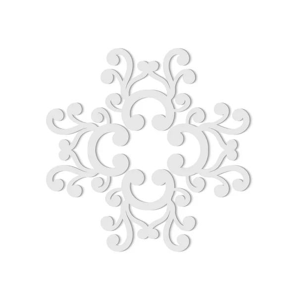 럭셔리 장식 회색 로고, 꽃 기하학 스타일 화. 간단한 기하학적 기호. — 스톡 벡터