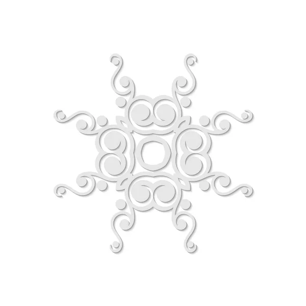 Πολυτελή διακοσμητικά γκρι λογότυπο, λουλούδι γεωμετρικό στυλιζάρισμα. Απλή γεωμετρικό σύμβολο. — Διανυσματικό Αρχείο