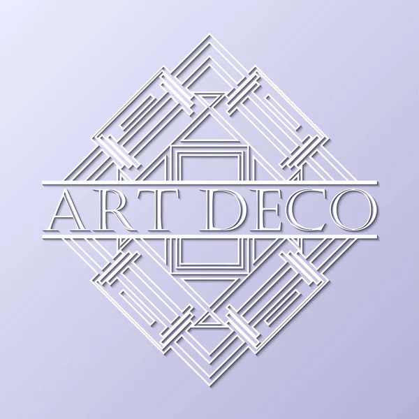 Vintage retro beyaz art deco çerçeve metin üzerinde gri mavi arka plan ile. Tasarım şablonu. Vektör çizim eps10