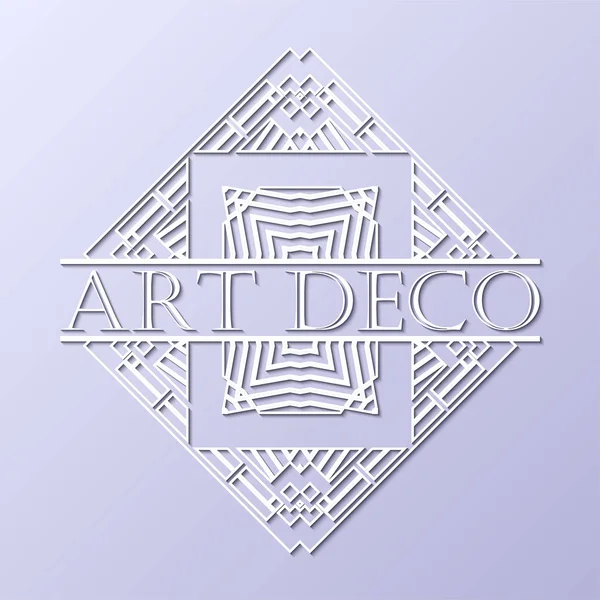 Vintage retro beyaz art deco çerçeve metin üzerinde gri mavi arka plan ile. Tasarım şablonu. Vektör çizim eps10