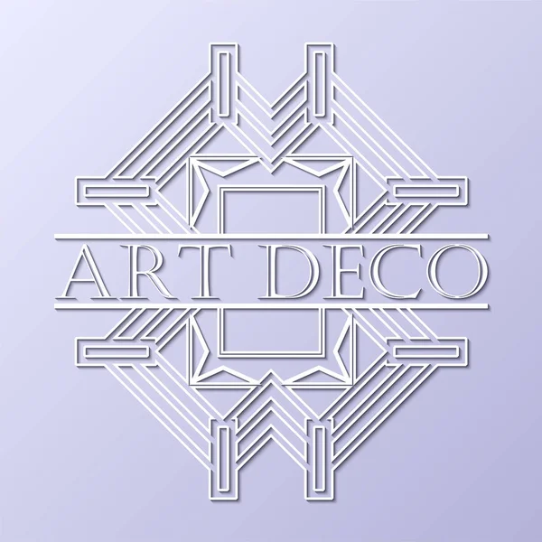 Vintage retro beyaz art deco çerçeve metin üzerinde gri mavi arka plan ile. Tasarım şablonu. Vektör çizim eps10