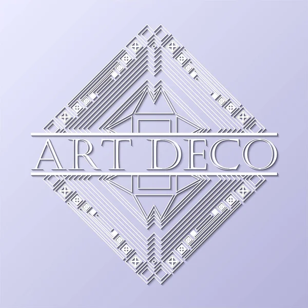 Vintage retro beyaz art deco çerçeve metin üzerinde gri mavi arka plan ile. Tasarım şablonu. Vektör çizim eps10