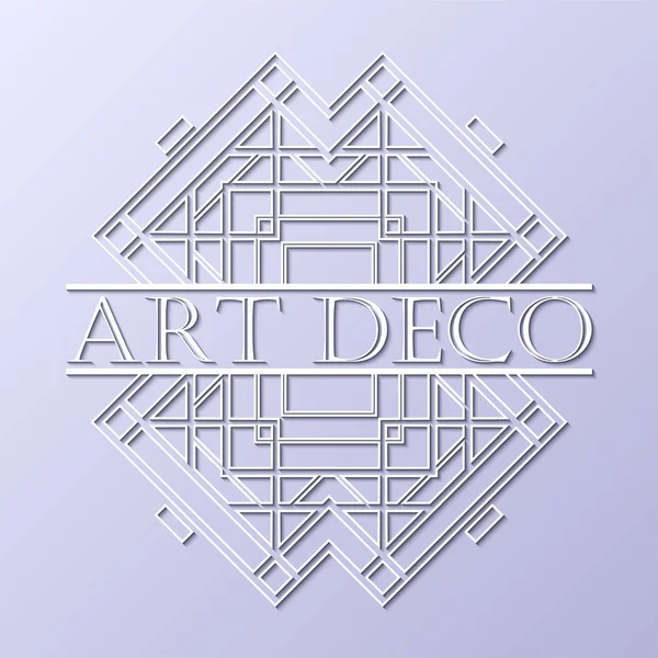 Vintage retro beyaz art deco çerçeve metin üzerinde gri mavi arka plan ile. Tasarım şablonu. Vektör çizim eps10