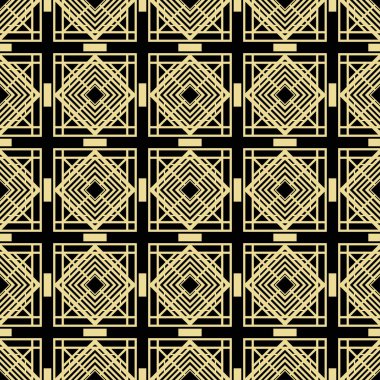 Dekoratif art deco seamless modeli. Tasarım şablonu. Vektör çizim eps10