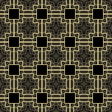Dekoratif art deco seamless modeli. Tasarım şablonu. Vektör çizim eps10
