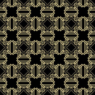 Dekoratif art deco seamless modeli. Tasarım şablonu. Vektör çizim eps10