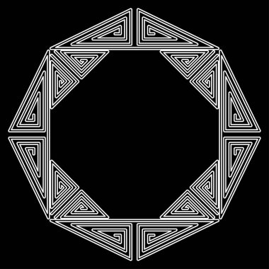 Art deco süs vintage çerçeve. Tasarım şablonu. Vektör çizim eps10