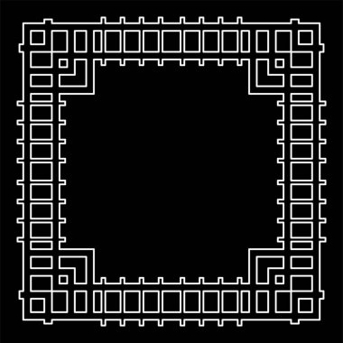 Art deco süs vintage çerçeve. Tasarım şablonu. Vektör çizim eps10