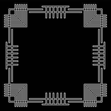Art deco süs vintage çerçeve. Tasarım şablonu. Vektör çizim eps10