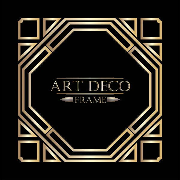 Art deco decoratieve vintage frame. Sjabloon voor het ontwerp. Vector illustratie eps10 — Stockvector