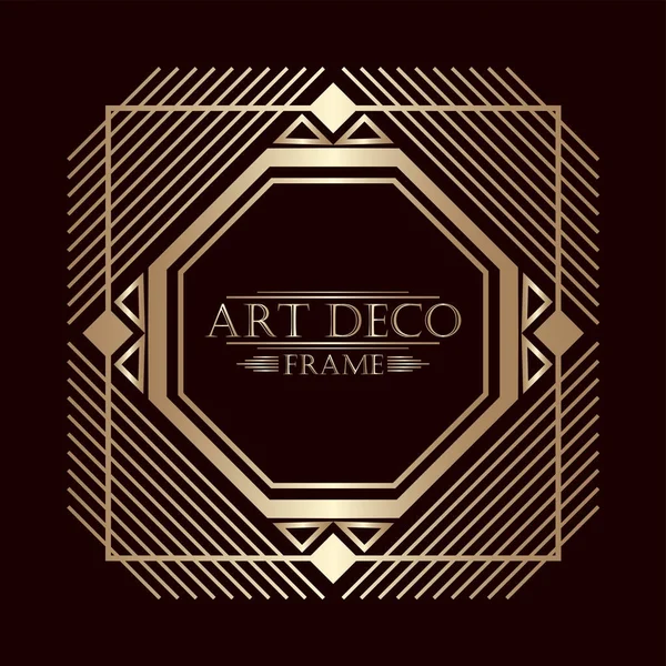 Art deco süs vintage çerçeve. Tasarım şablonu. Vektör çizim eps10