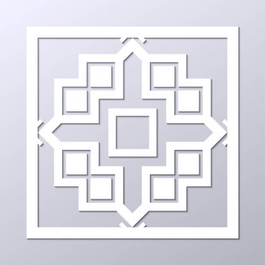 Art deco süs arka plan beyaz. Tasarım şablonu. Vektör çizim eps10