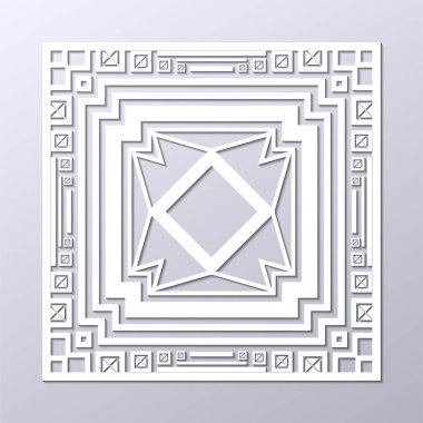 Art deco süs arka plan beyaz. Tasarım şablonu. Vektör çizim eps10