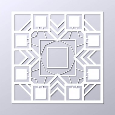 Art deco süs arka plan beyaz. Tasarım şablonu. Vektör çizim eps10