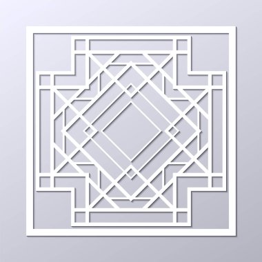 Art deco süs arka plan beyaz. Tasarım şablonu. Vektör çizim eps10