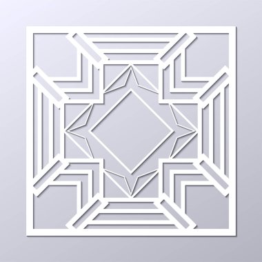 Art deco süs arka plan beyaz. Tasarım şablonu. Vektör çizim eps10