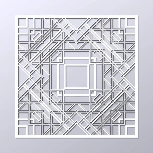 White art deco ornamental background. Template for design. Vector illustration eps10 — Stock Vector