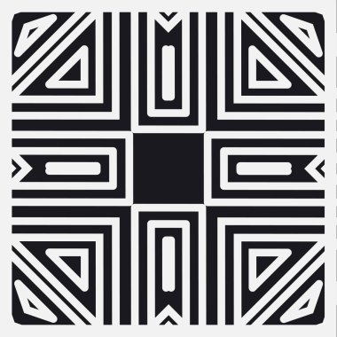 Siyah-beyaz sanat deco süs arka plan. Tasarım şablonu. Vektör çizim eps10