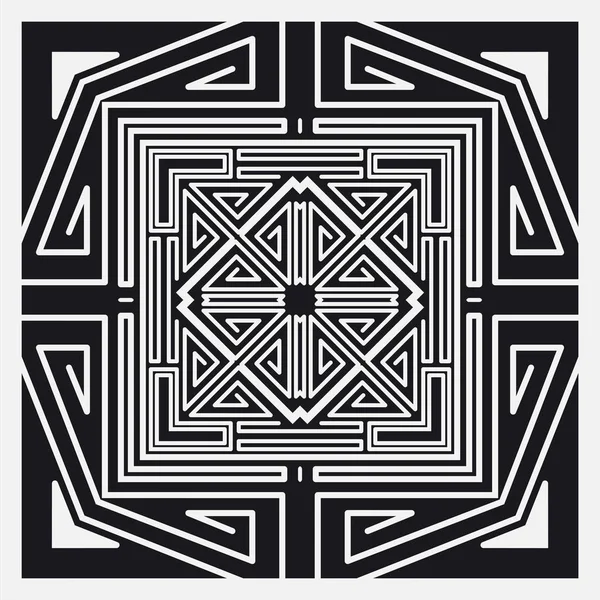 Siyah-beyaz sanat deco süs arka plan. Tasarım şablonu. Vektör çizim eps10