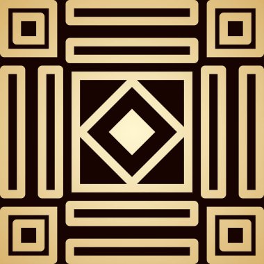 Altın art deco süs arka plan. Tasarım şablonu. Vektör çizim eps10