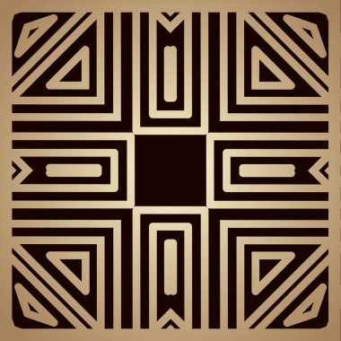 Altın art deco süs arka plan. Tasarım şablonu. Vektör çizim eps10