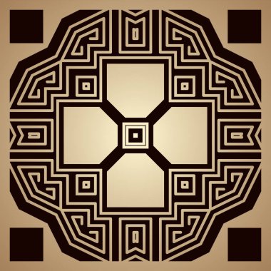 Altın art deco süs arka plan. Tasarım şablonu. Vektör çizim eps10