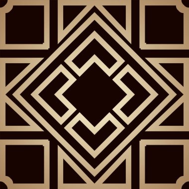 Altın art deco süs arka plan. Tasarım şablonu. Vektör çizim eps10