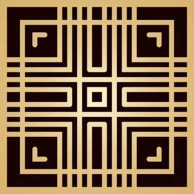 Altın art deco süs arka plan. Tasarım şablonu. Vektör çizim eps10