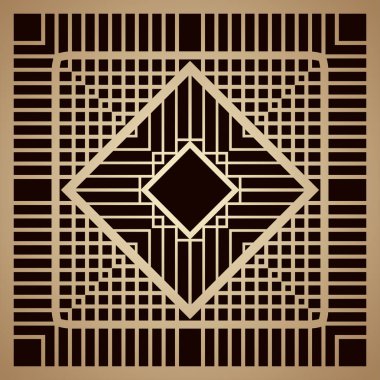 Altın art deco süs arka plan. Tasarım şablonu. Vektör çizim eps10