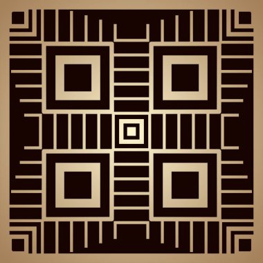 Altın art deco süs arka plan. Tasarım şablonu. Vektör çizim eps10