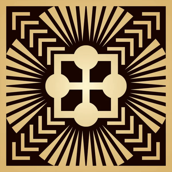 Altın art deco süs arka plan. Tasarım şablonu. Vektör çizim eps10