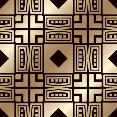 Art deco vintage seamless modeli. Tasarım şablonu. Vektör çizim eps10