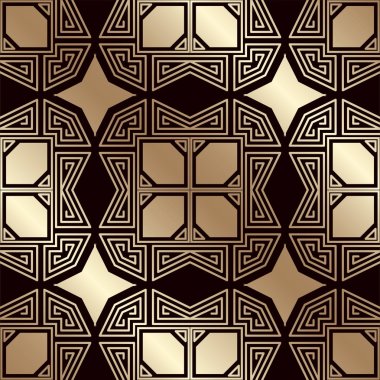 Art deco vintage seamless modeli. Tasarım şablonu. Vektör çizim eps10