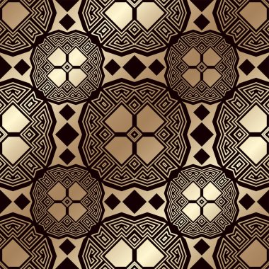 Art deco vintage seamless modeli. Tasarım şablonu. Vektör çizim eps10