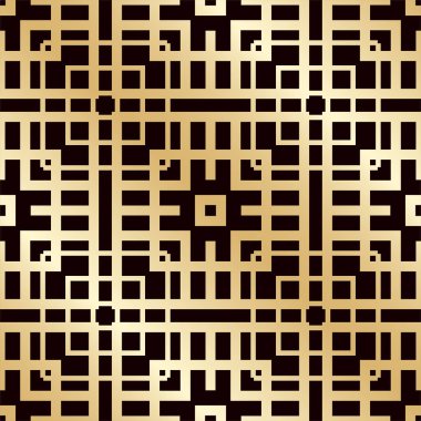Art deco vintage seamless modeli. Tasarım şablonu. Vektör çizim eps10