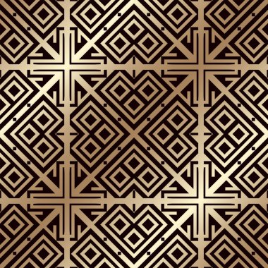 Art deco vintage seamless modeli. Tasarım şablonu. Vektör çizim eps10