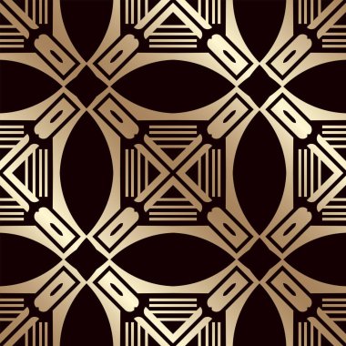 Art deco vintage seamless modeli. Tasarım şablonu. Vektör çizim eps10