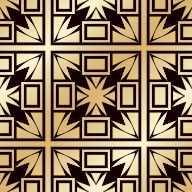 Art deco vintage seamless modeli. Tasarım şablonu. Vektör çizim eps10