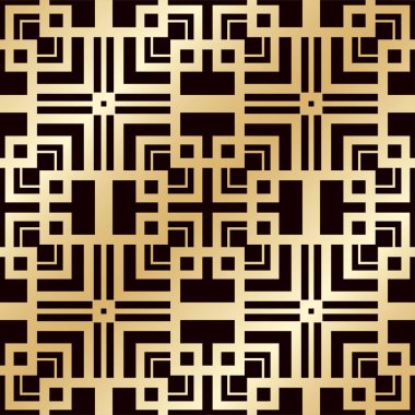 Art deco vintage seamless modeli. Tasarım şablonu. Vektör çizim eps10