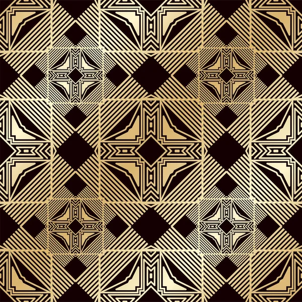 Motif vintage art déco sans couture. Modèle pour la conception. Illustration vectorielle eps10 — Image vectorielle