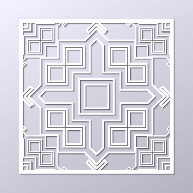 Art deco süs arka plan beyaz. Tasarım şablonu. Vektör çizim eps10