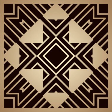 Altın art deco süs arka plan. Tasarım şablonu. Vektör çizim eps10