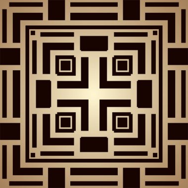 Altın art deco süs arka plan. Tasarım şablonu. Vektör çizim eps10