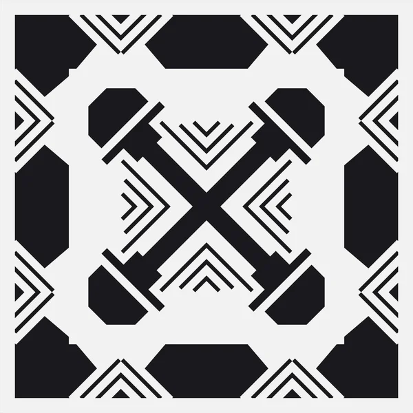 Preto e branco art deco fundo ornamental. Modelo para design. Ilustração vetorial eps10 — Vetor de Stock