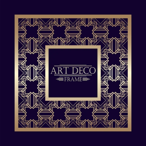 Art deco süs vintage çerçeve. Tasarım şablonu. Vektör çizim eps10